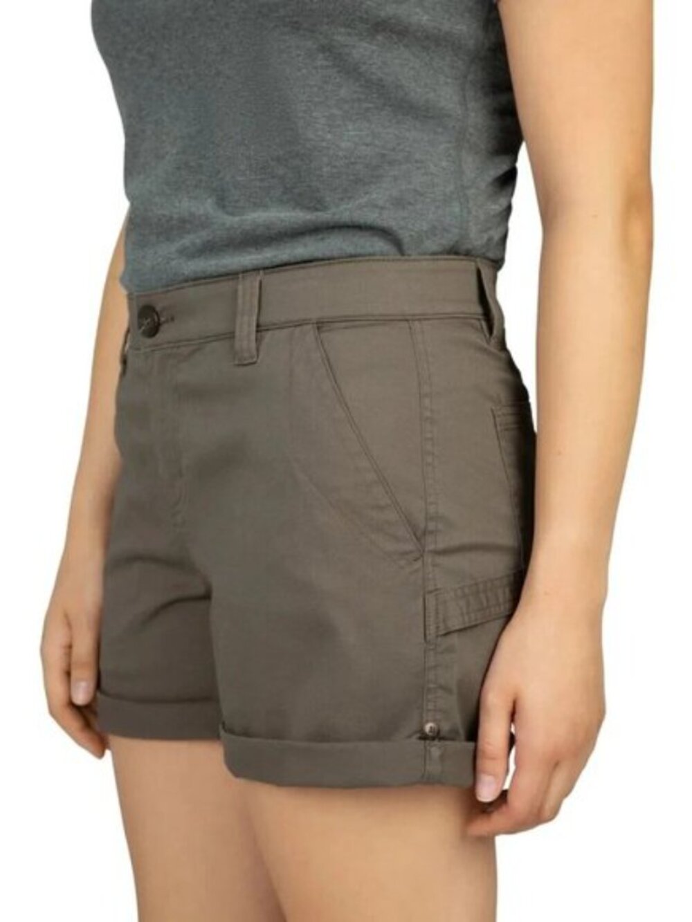 Boston Traders Women's Roll Cuff Shorts (Brown, 16) - Picture 2 of 6